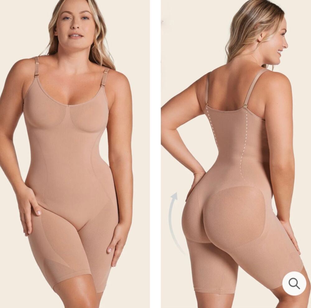 Leonisa Beige Full Coverage Seamless Shaping Shape Wear Bodysuit NEW